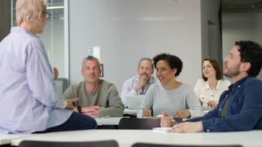 Mature students on adult education course