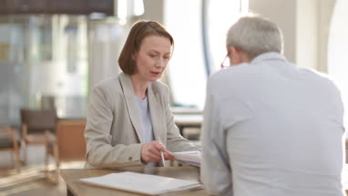 Solicitor meeting with client