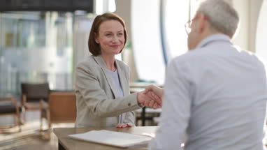 Financial advisor meeting with client