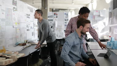 Designers working together in a creative office