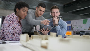 Group of architects working together
