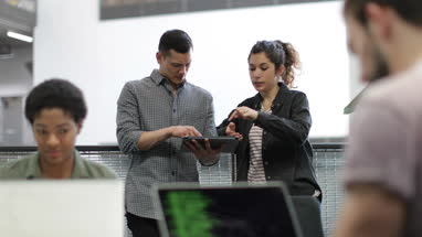 Developers working in an office