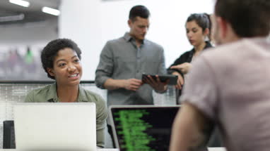 Developers working in an office