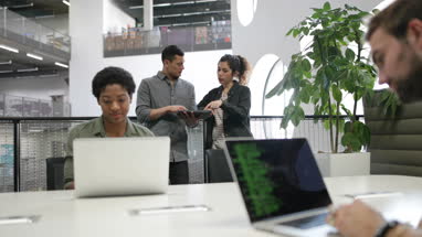 Developers working in an office