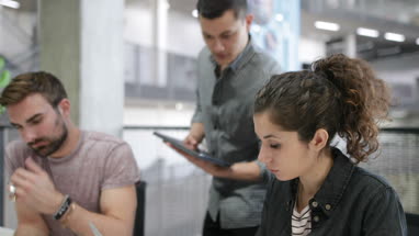 Developers working in an office