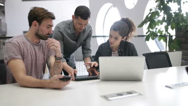 Developers working in an office