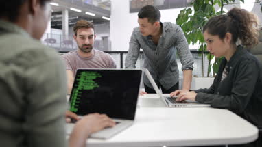 Developers working in an office