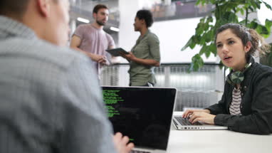 Developers working in an office