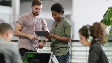 Developers working in an office