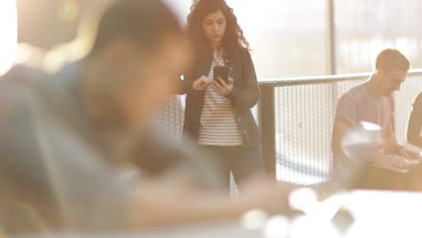 Millennials using technology