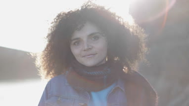 Portrait of millennial outdoors