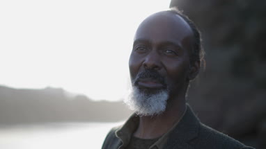 Portrait of senior african american outdoors