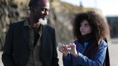 Father and Daughter on beach