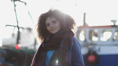 Portrait of millennial outdoors