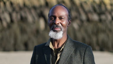 Portrait of senior african american outdoors