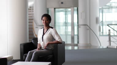 African American businesswoman in a modern office