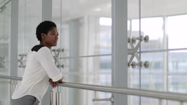 African American businesswoman in a modern office