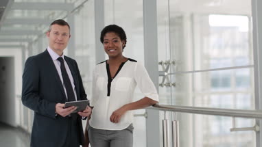 Portrait of colleagues in a modern office