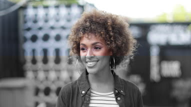 Portrait of Millennial female outdoors