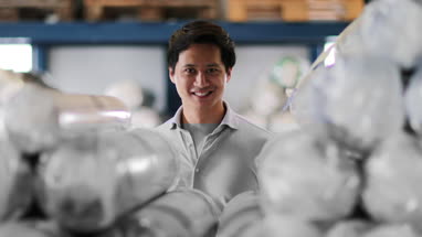 Portrait of manager of a distribution warehouse