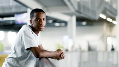 Portrait of African American male student
