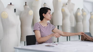 Arabic female student fashion designer