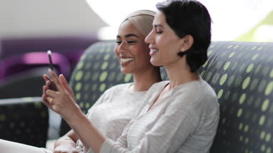 Muslim friends taking a selfie