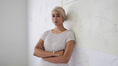 Portrait of Muslim businesswoman in an office