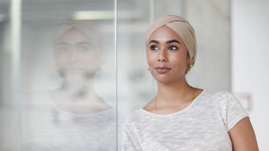 Portrait of Muslim businesswoman in an office