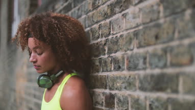 Portrait of athletic young adult female 