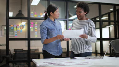 Coworkers in a late meeting