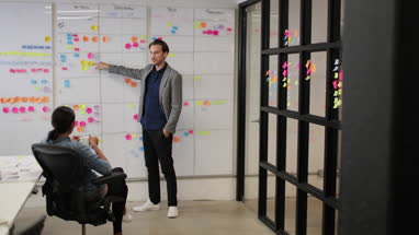 Coworkers in a planning meeting