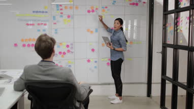 Female executive holding a planning meeting